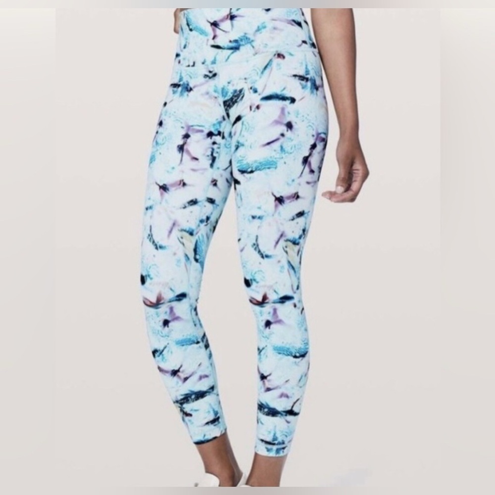 Apana Blue and Purple‎ Patterned Leggings